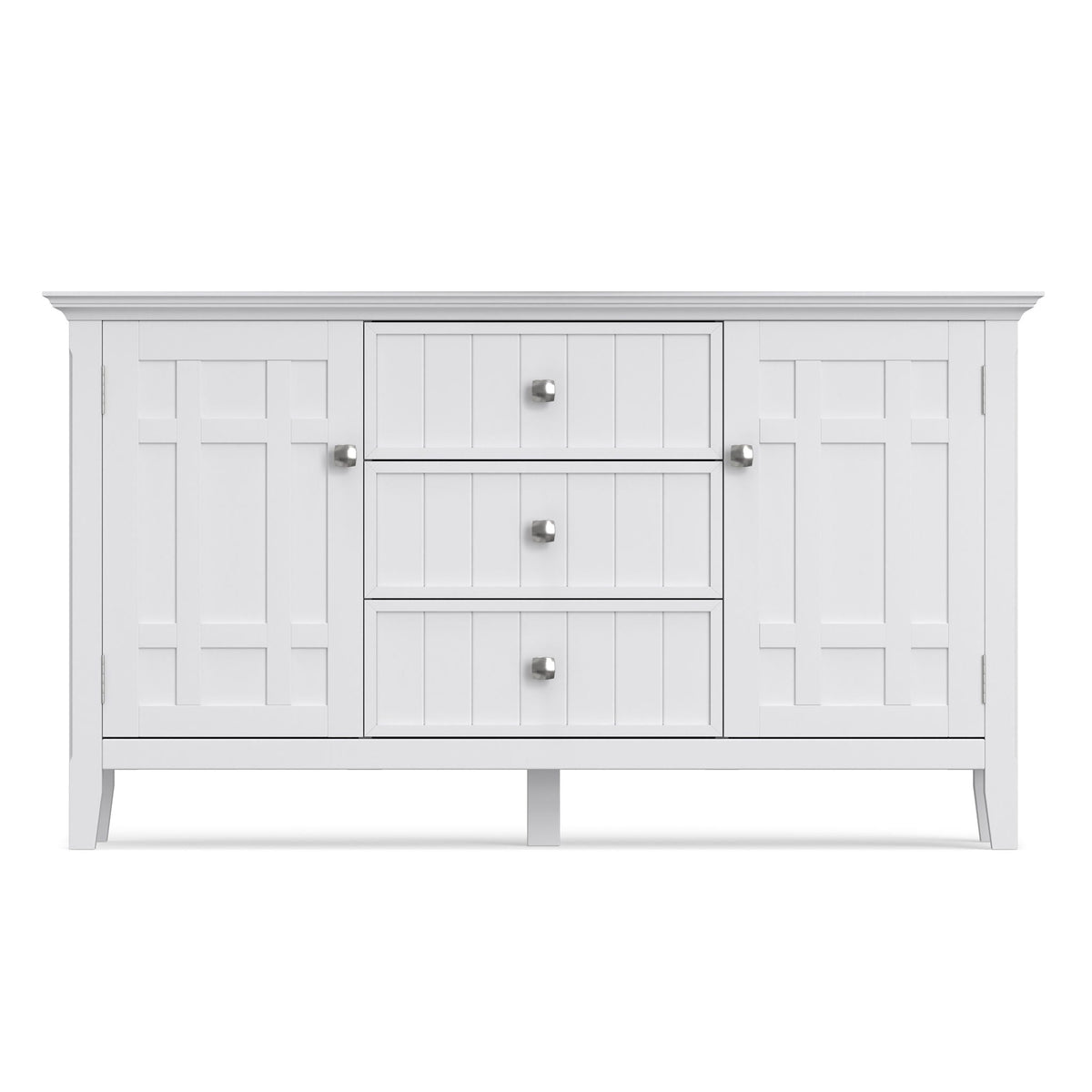 White Sideboard Buffet with Adjustable Storage - 54 in Wide