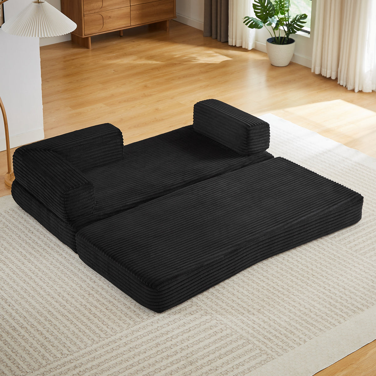 Cloud Boneless Loveseat Sofa with Sponge Structure - Corduroy