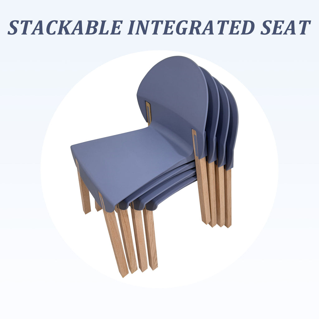 Traditional 4 Piece Outdoor Chair Set with Round Table - Multiple Colors
