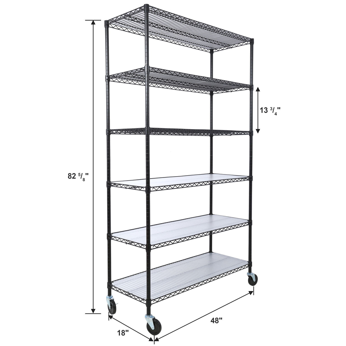 6 Tier Heavy Duty Metal Shelf Wire Shelving Unit
