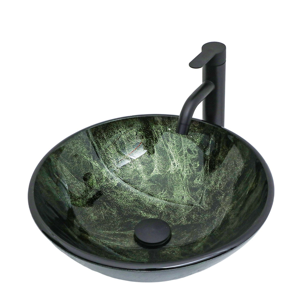 Vessel Sink With Faucet And Pop-Up Drain