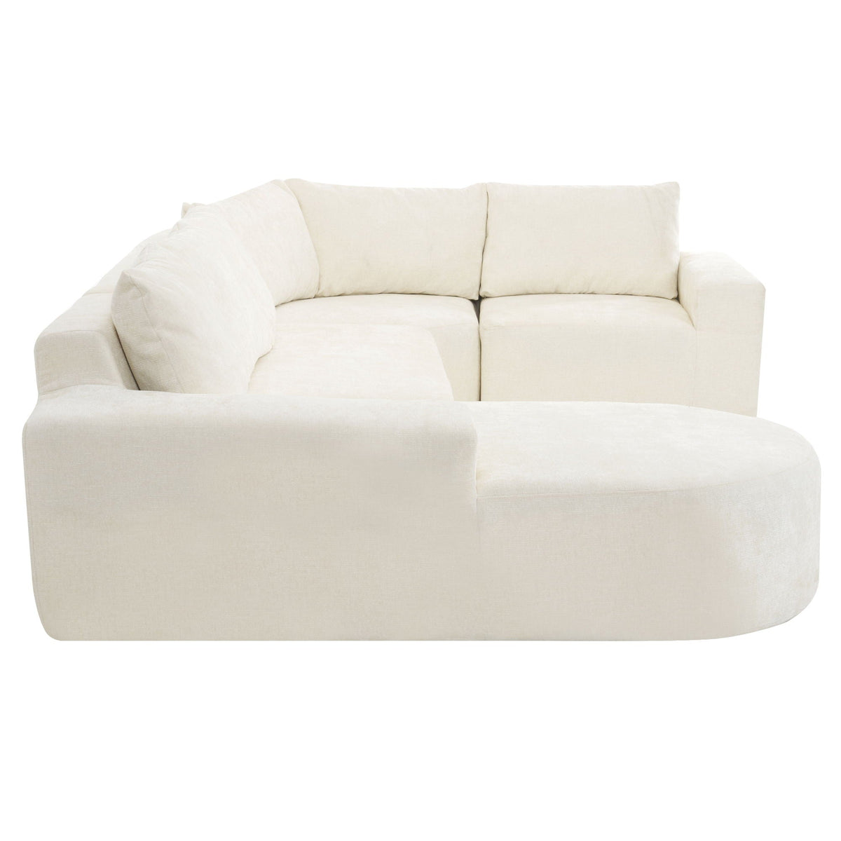 Modular Cloud Sectional Sofa Set with Deep Seating - Choose Beige, Dark Gray, or Dark Brown