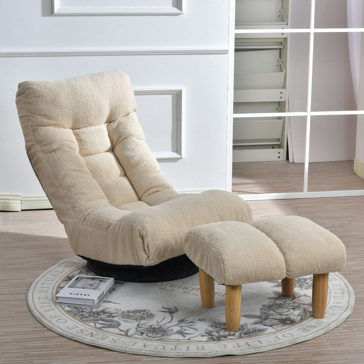Adjustable Japanese Reclining Floor Chair Sofa With Metal Frame