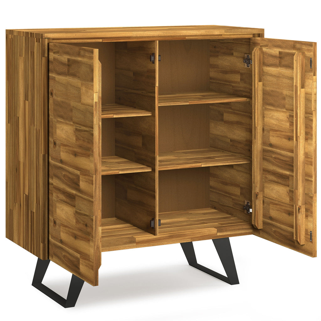 Lowry Medium Handcrafted Storage Cabinet with Adjustable Shelves - Choose Your Color
