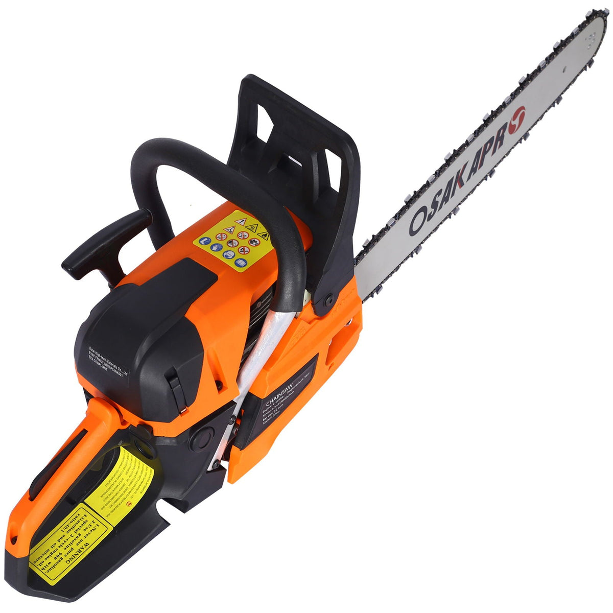 High Performance 22" Gasoline Chainsaw with 58cc Engine - Orange