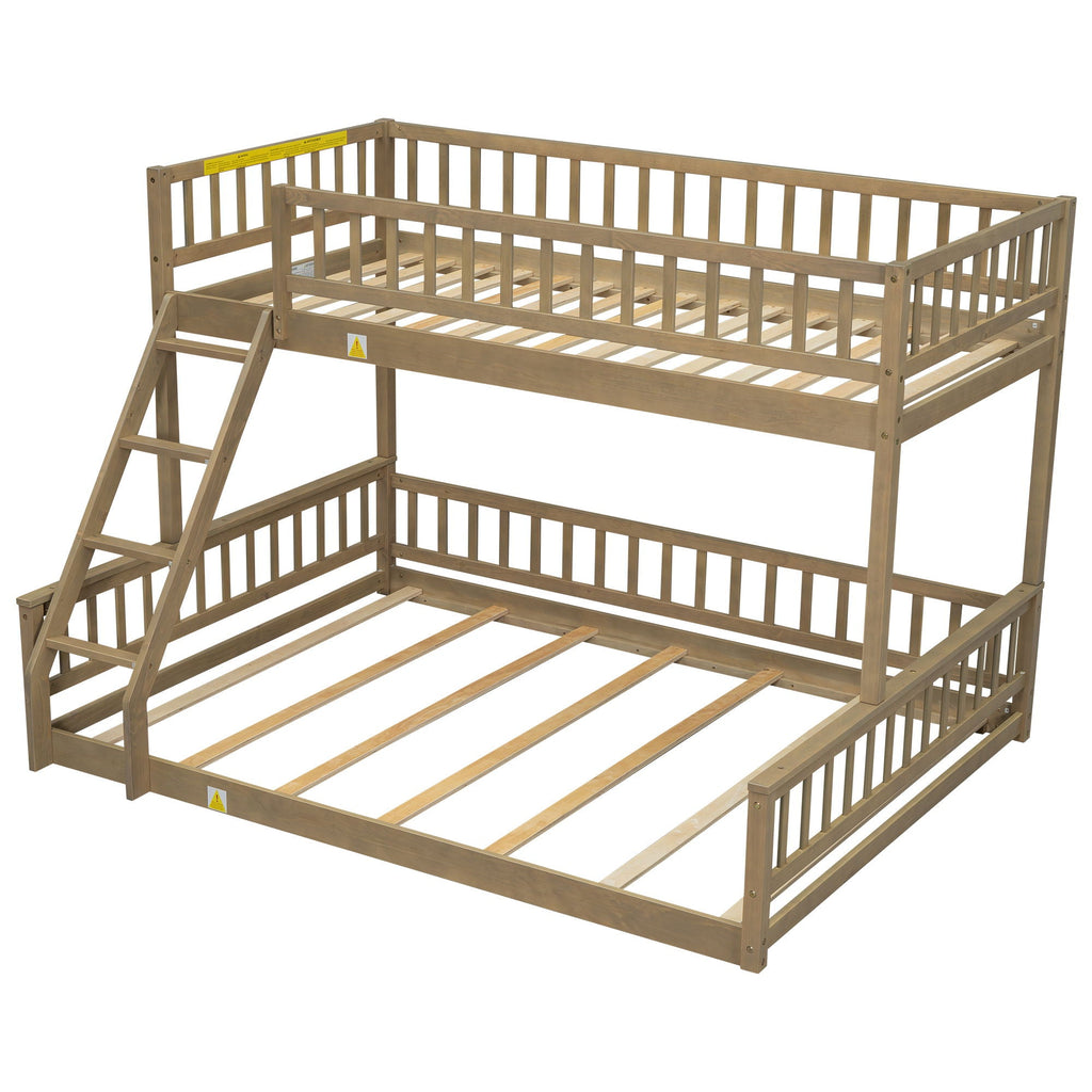 Bunk Bed With Ladder And Guardrails
