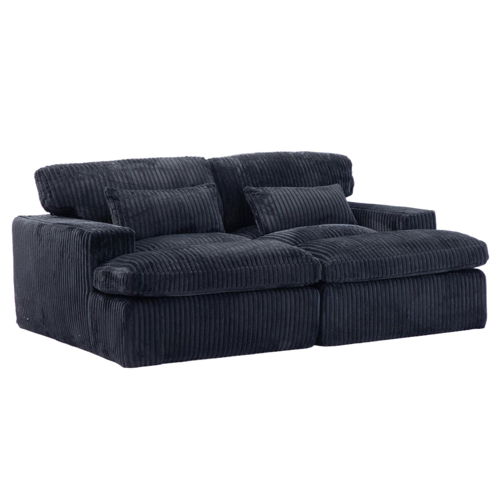 Double Chaise Lounge Chair, Oversized Upholstered Sleeper Cloud Couch