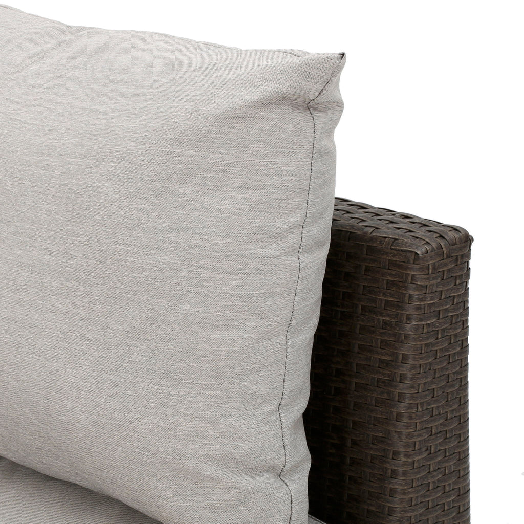 Pt Limon Modern Outdoor Single Sofa with Iron Frame – Pearl Silver or Light Brown