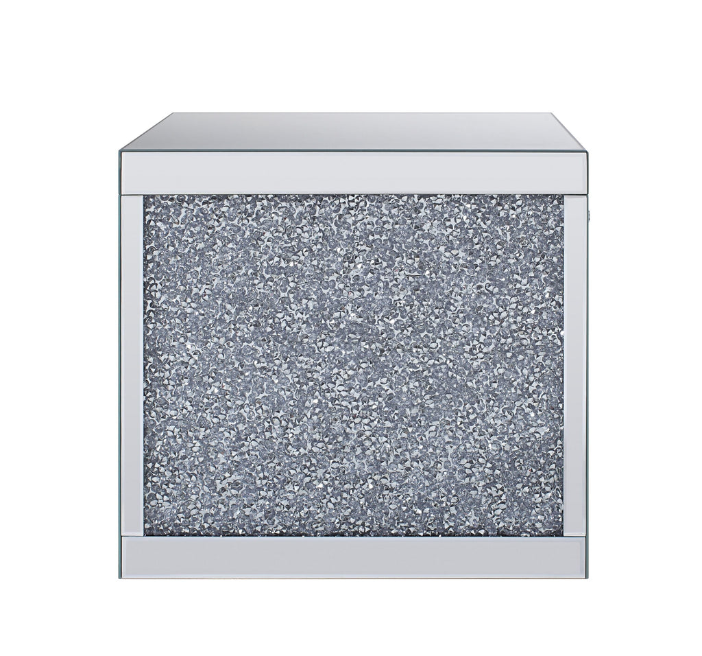 Noralie Mirrored & Faux Diamonds End Table