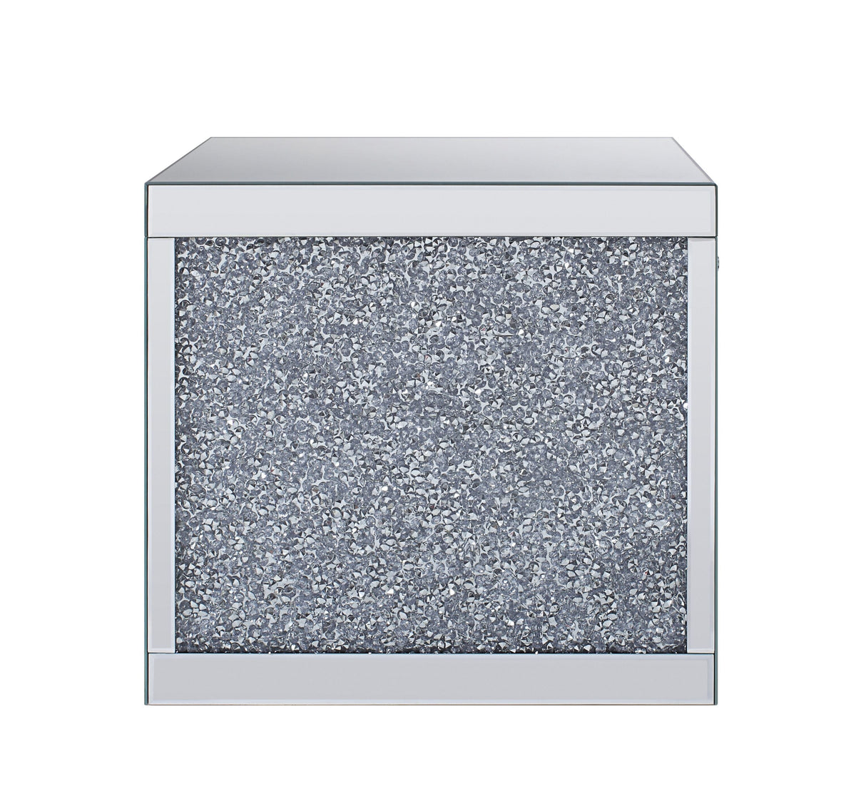 Noralie Mirrored & Faux Diamonds End Table