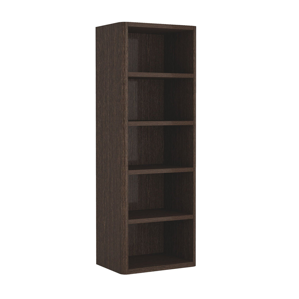 Open Bookcase with Adjustable Shelves - 79" High - Black, Light Brown, Dark Brown