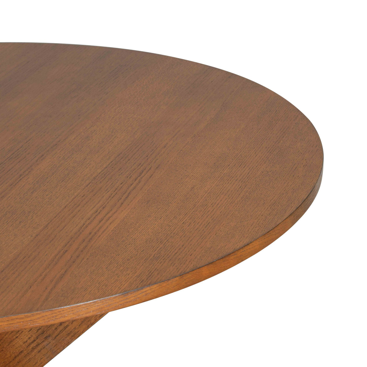 Round Dining Table with Durable MDF Construction - Cherry