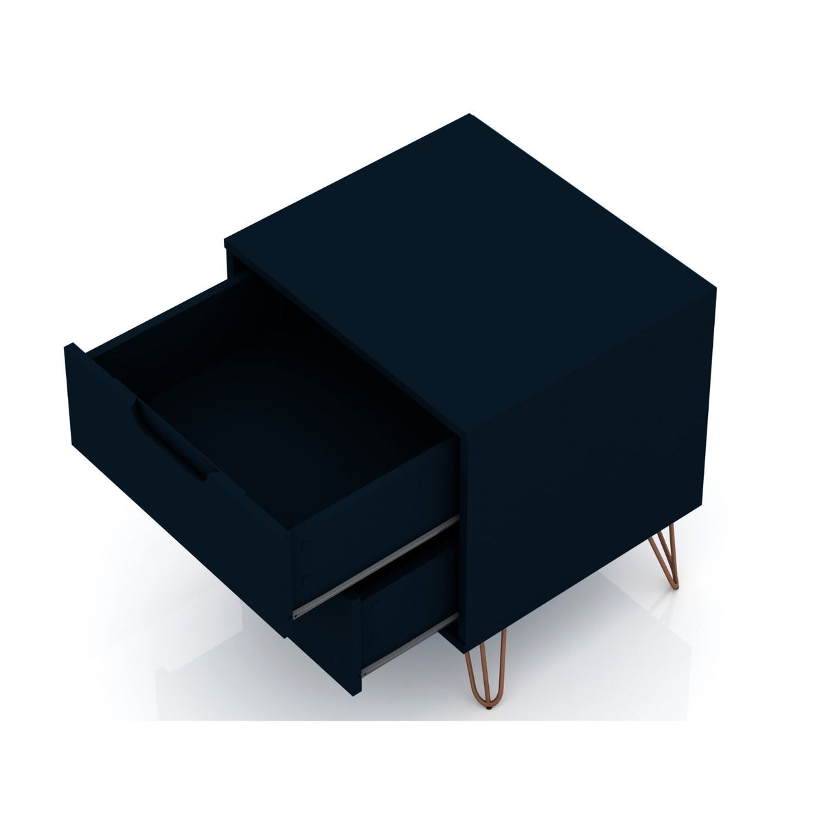 2 Drawer Nightstand with Durable Splayed Legs - Multiple Colors