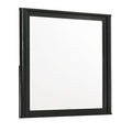 Black Bedroom Mirror with Deep Frame - Opel