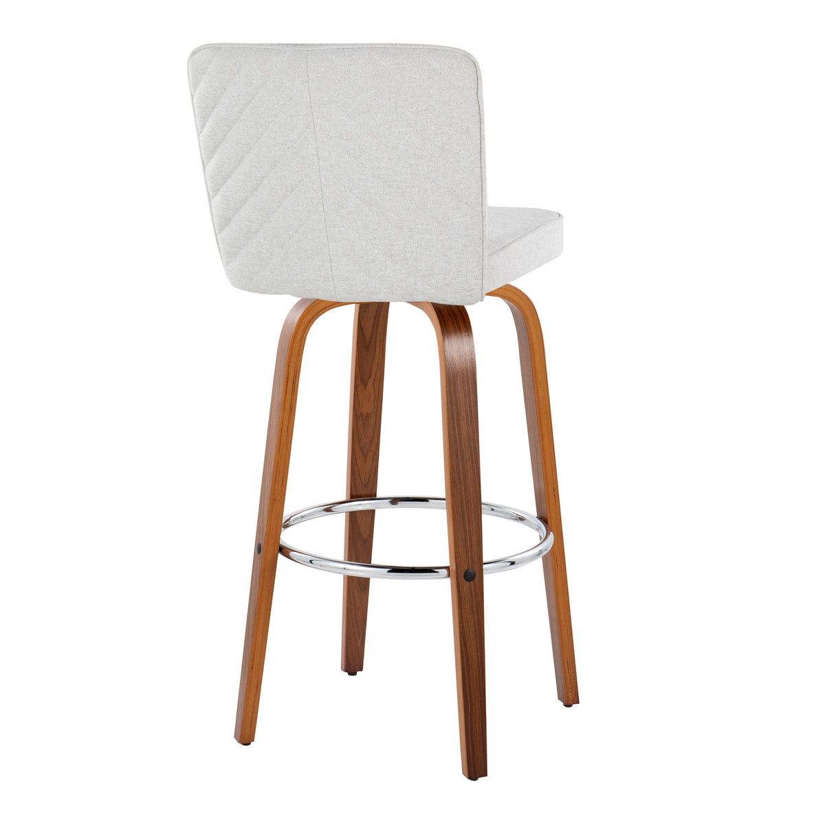 30" Contemporary Fixed-Height Barstool with Swivel