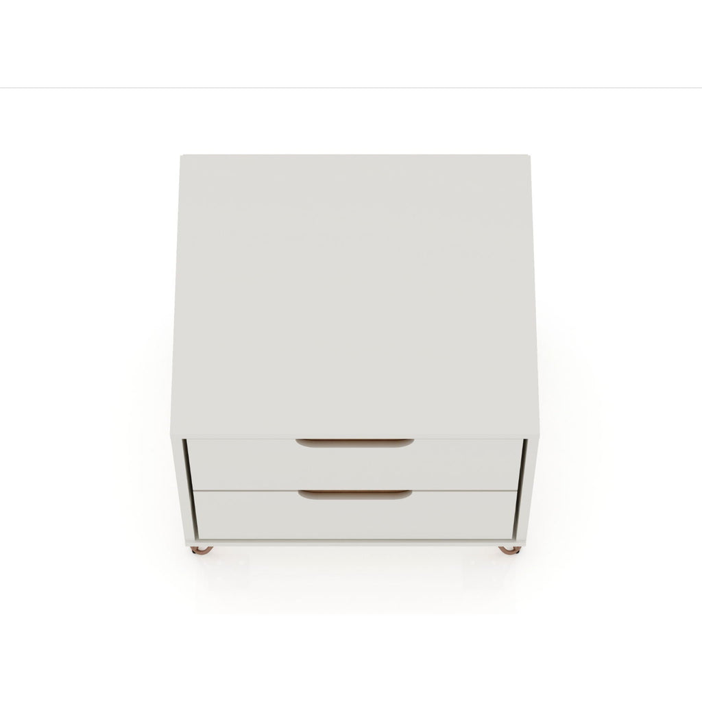 2 Drawer Nightstand with Durable Splayed Legs - Multiple Colors
