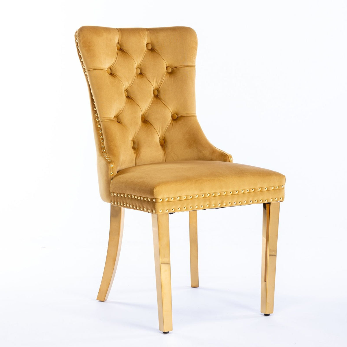 Modern Tufted Dining Chair Set of 2 with Velvet Upholstery - Nikki Collection