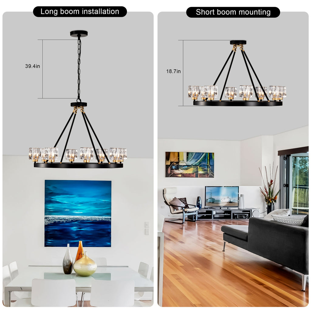 Matte Living Room Lighting with Modern Metal Finish - Gold & Matte Black