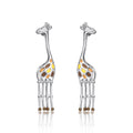White Copper Electroplated With Thick Silver Personalized Earrings
