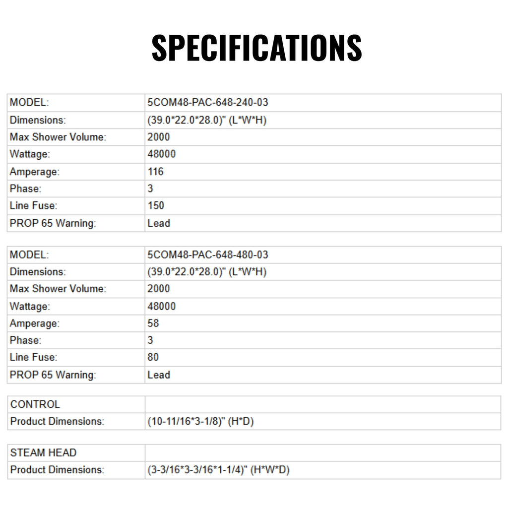 Delta 48KW Commercial Steam Generator Boiler Package With Control & Steamhead [5COM48-PAC-648] (SAK20485)