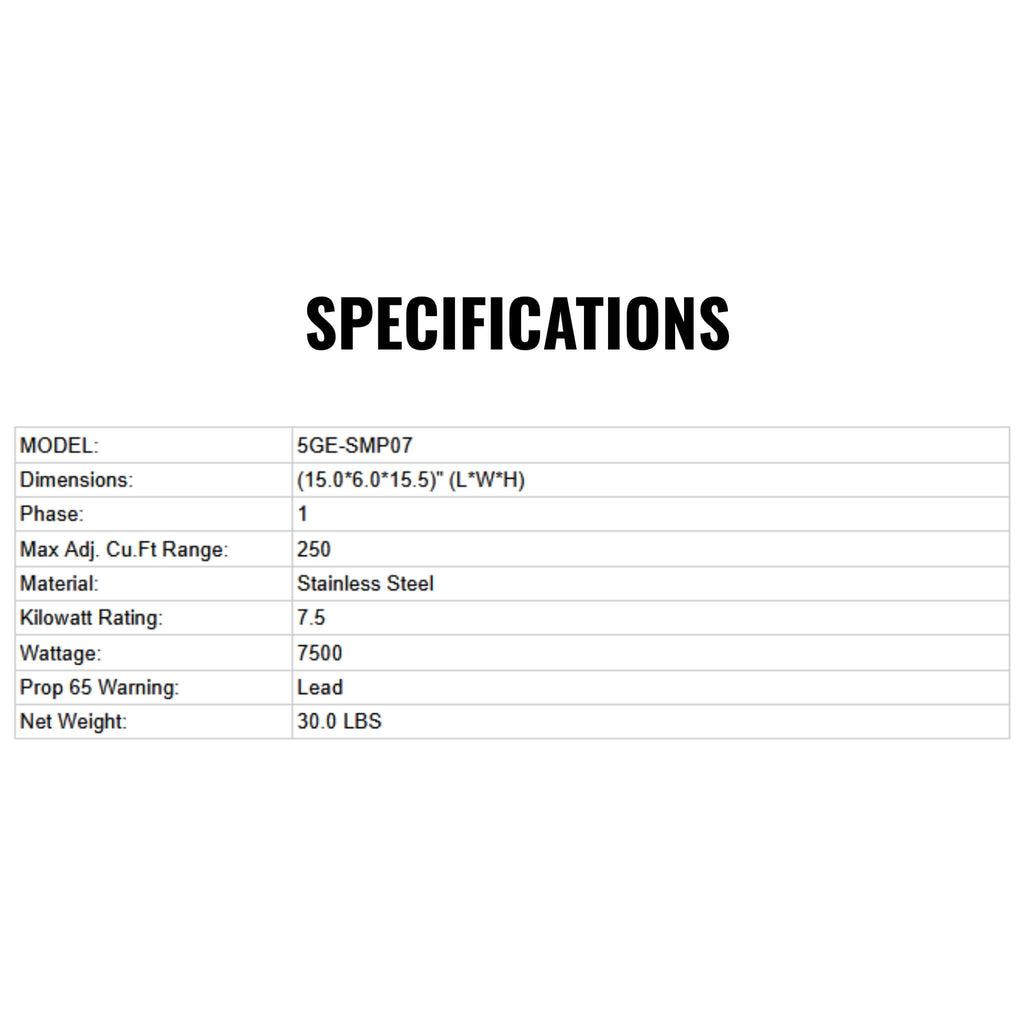 Delta SteamScape 7.5KW SMP7 Steam Generator [5GE-SMP07] (SAK76290)