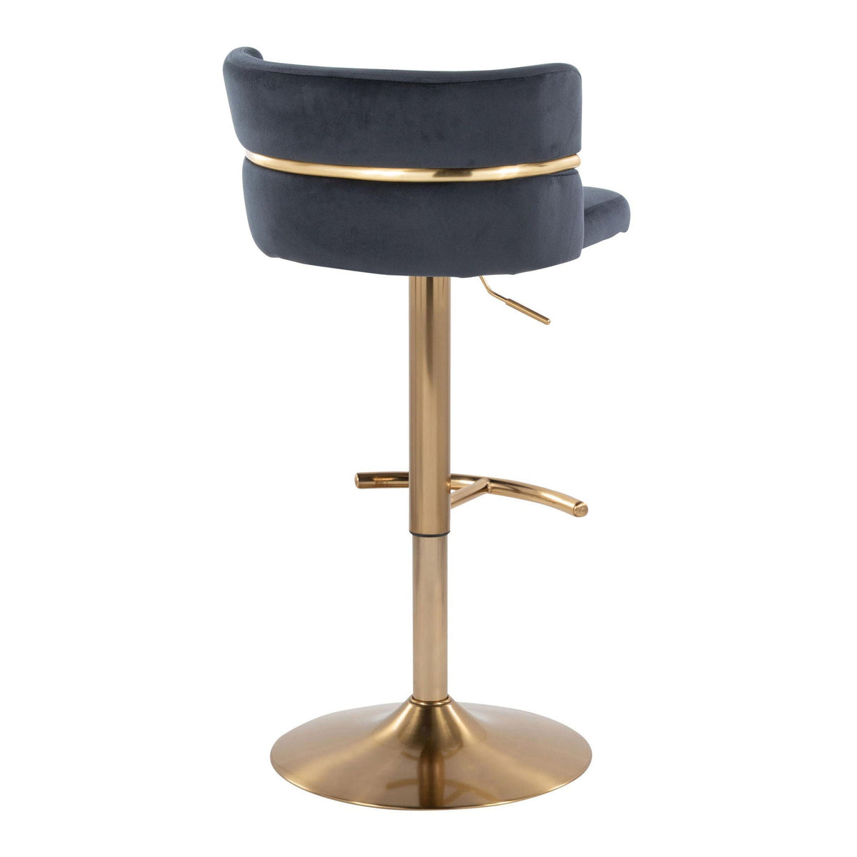 Glam Adjustable Barstool Set with Swivel and Rounded T Footrest - Beige or Black