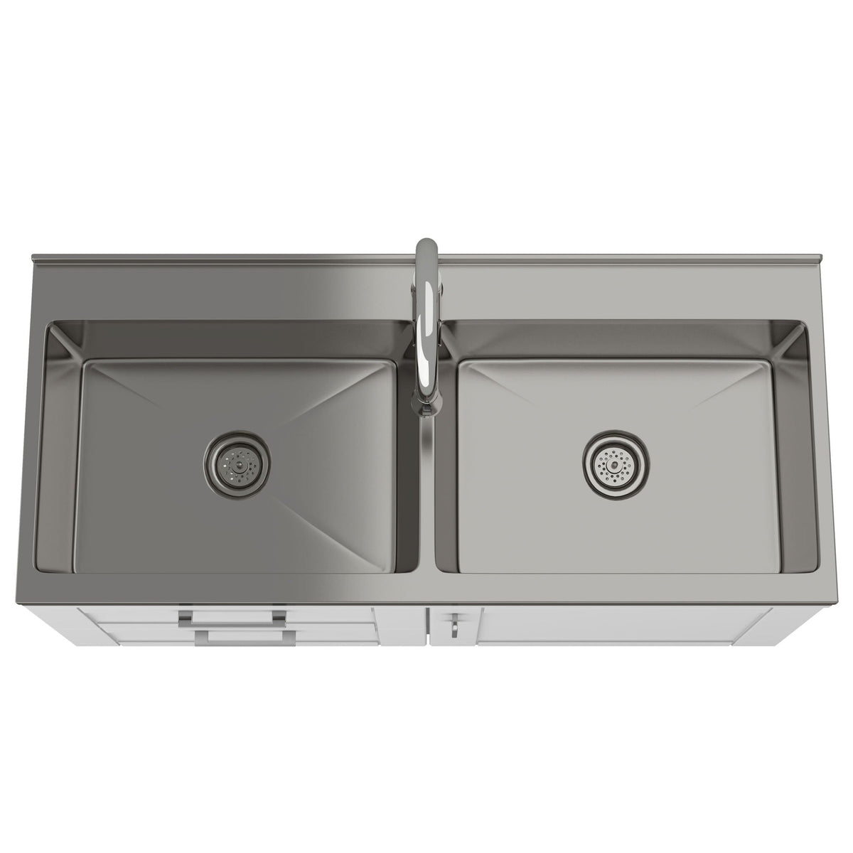 Shaker - Modern Wide Laundry Cabinet With Faucet And Sink - White
