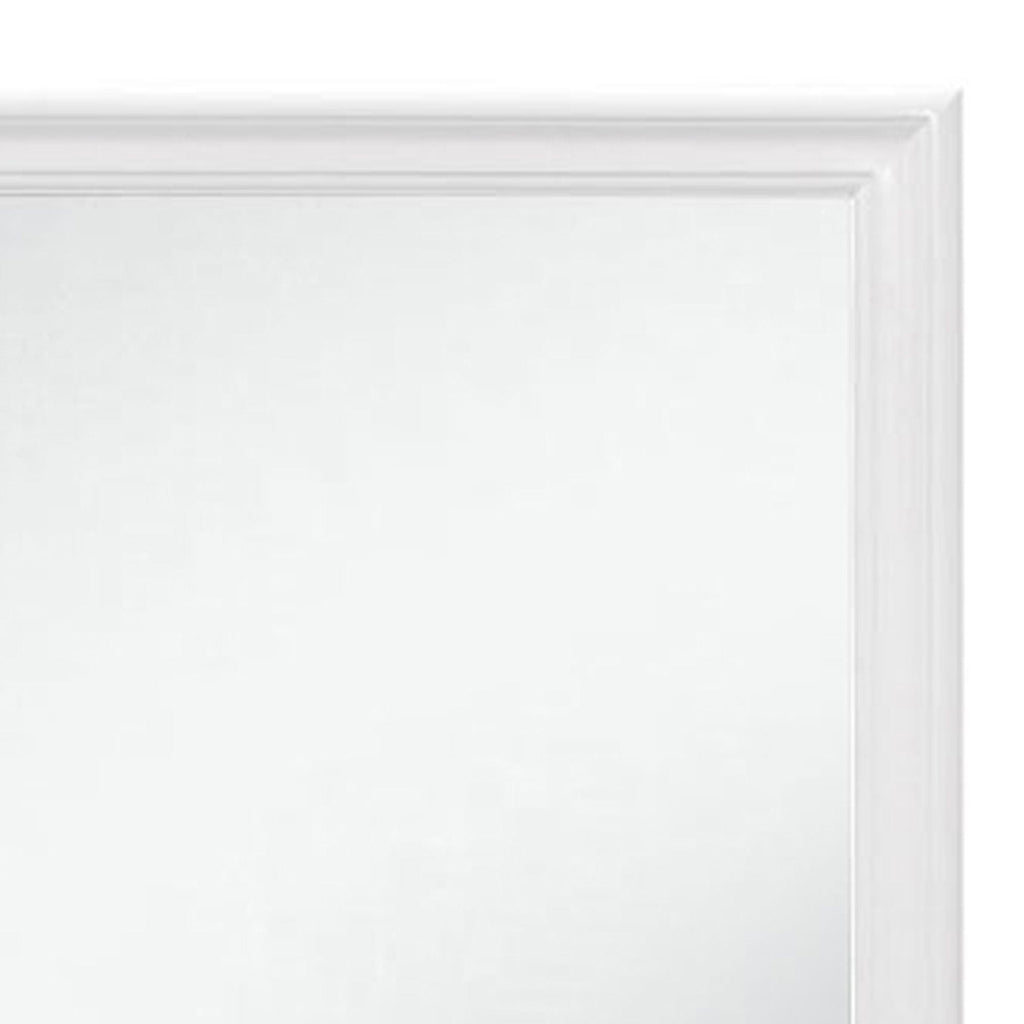 Charlston Mirror with Solid Wood Frame and Tempered Glass - Blue or White
