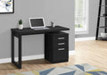 Computer Desk for Home Office with Reversible Storage Drawers - Black or White