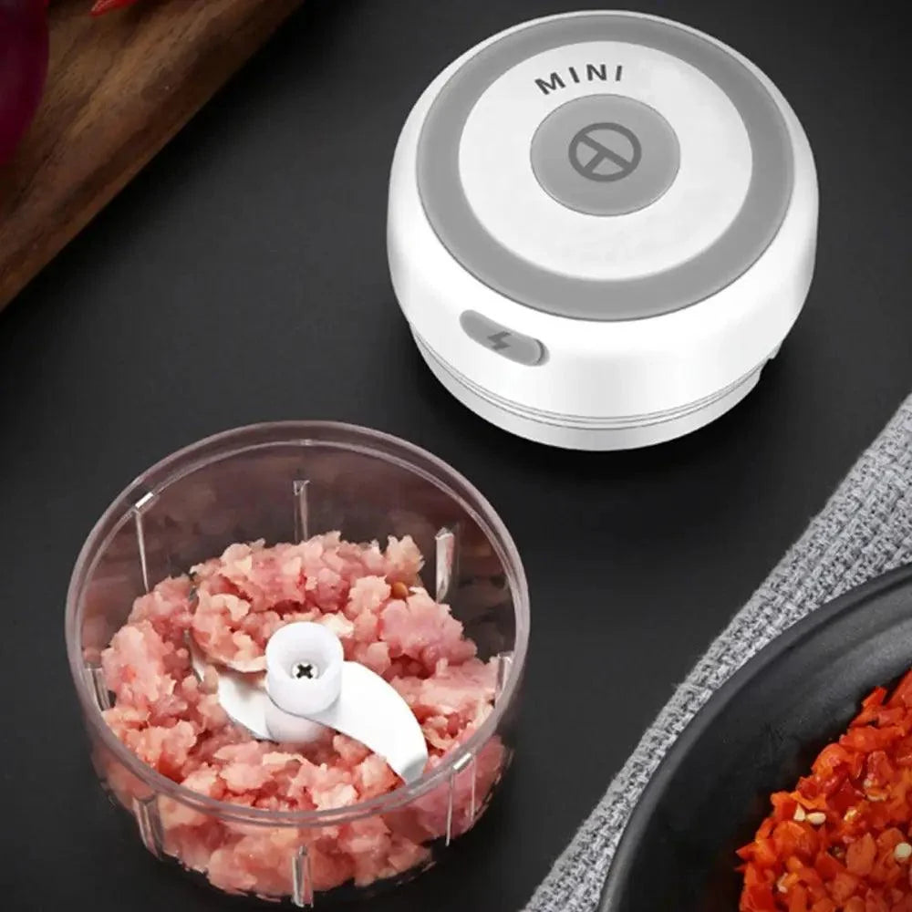 Durable Electric Food Crusher Mini Garlic Press Garlic Crusher Vegetable Chopper For Kitchen Crushed Garlic Crushed Ginger Crushed Chili