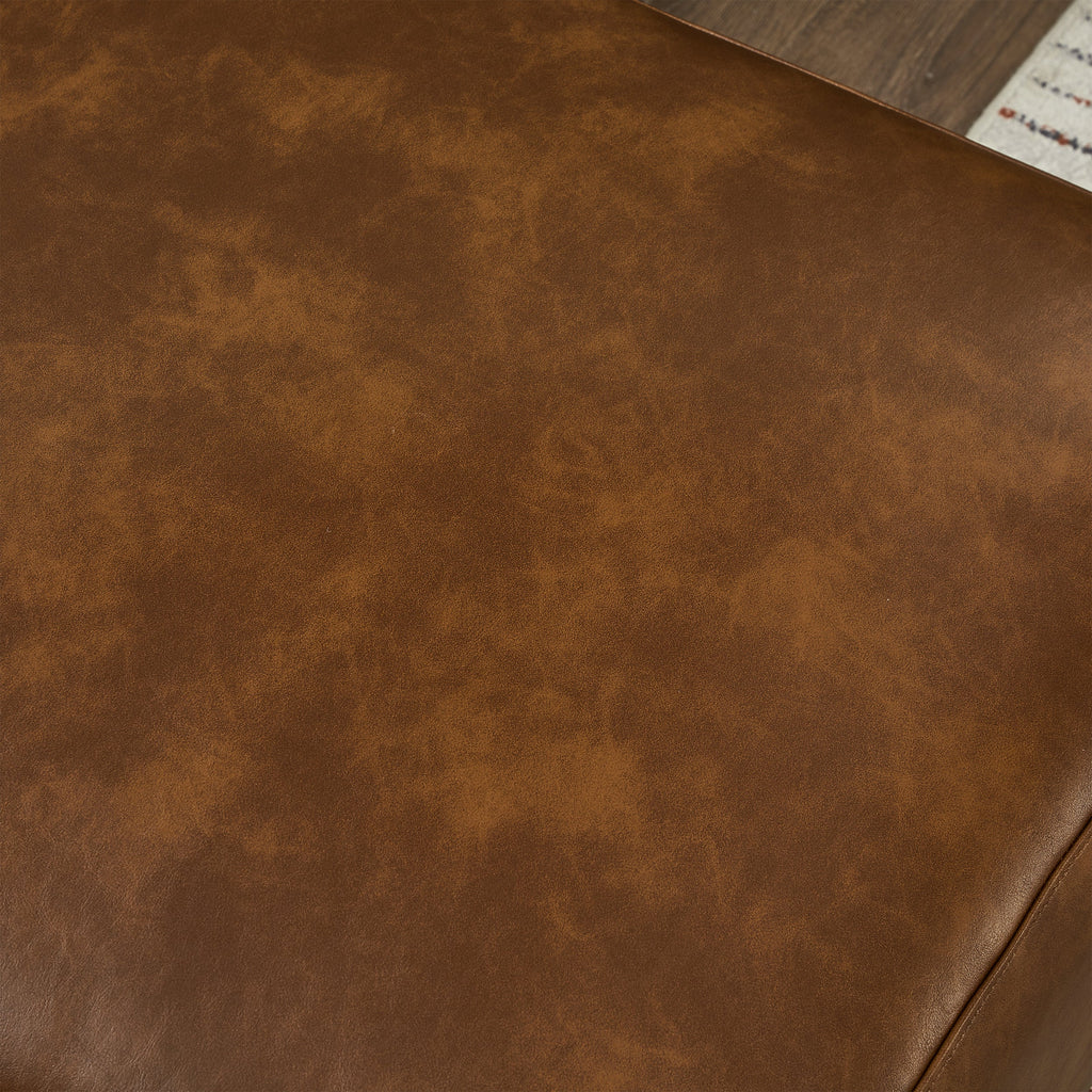 Big Loveseat for Living Room with Breathable PU Leather - Brown