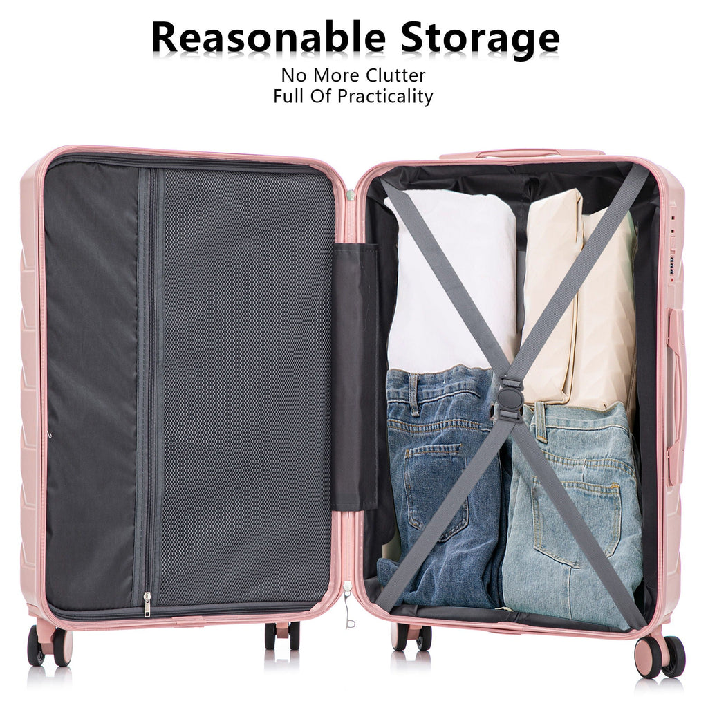 3 Pieces Set Spinner Wheel Luggage With Combination Lock