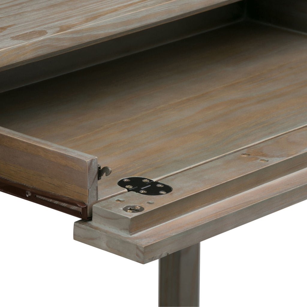 Handcrafted Wooden Writing Desk with Storage Drawers - Multiple Colors