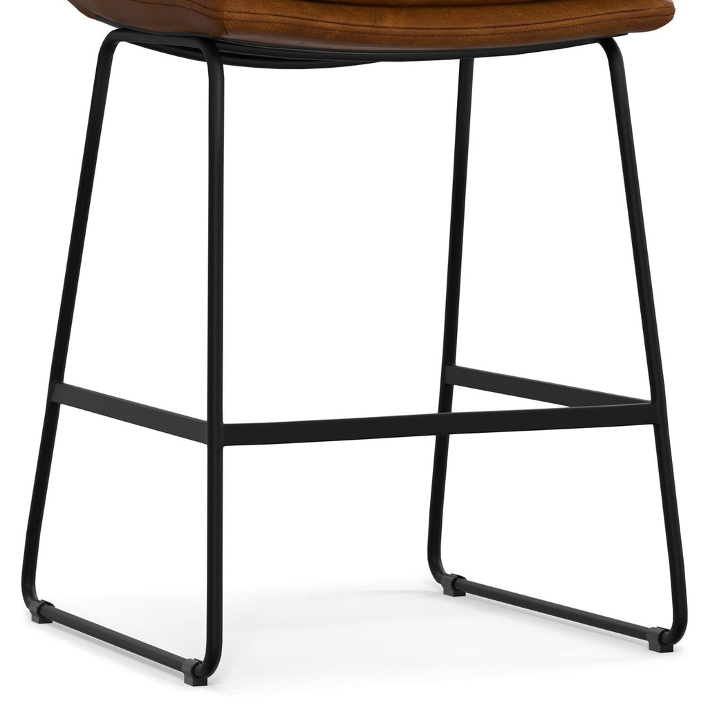 Counter Height Stool Set with Tufted Back and Padded Seat - Dark Gray or Light Brown