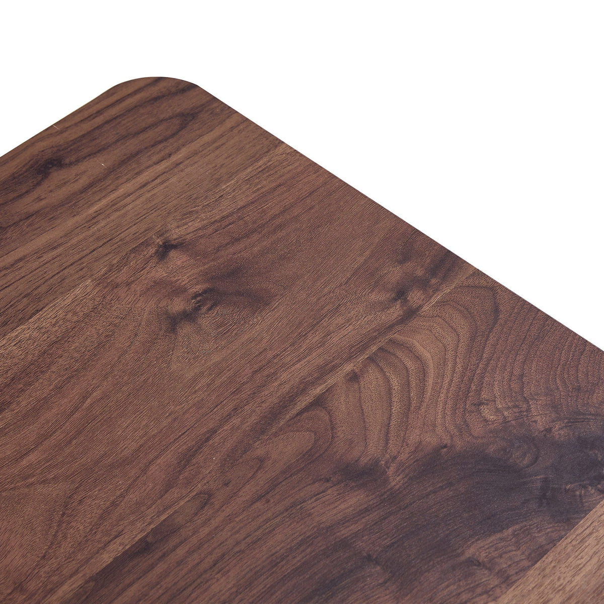 Modern Minimalist Rectangular Coffee Table with Walnut Grain Finish - Dark Brown