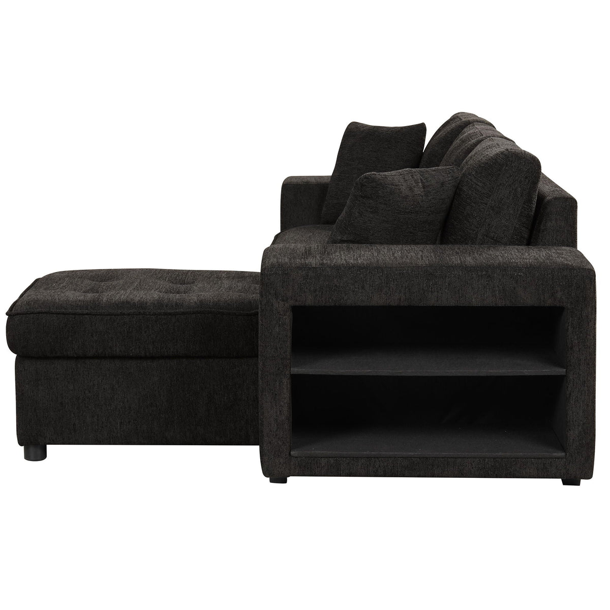 Reversible L-Shape Sleeper Sectional Sofa with Storage Chaise and 2 Stools - Multiple Colors