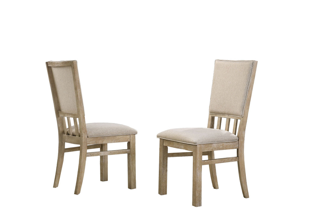 Wide Dining Chair Set with Comfort Design – Reclaimed Wheat