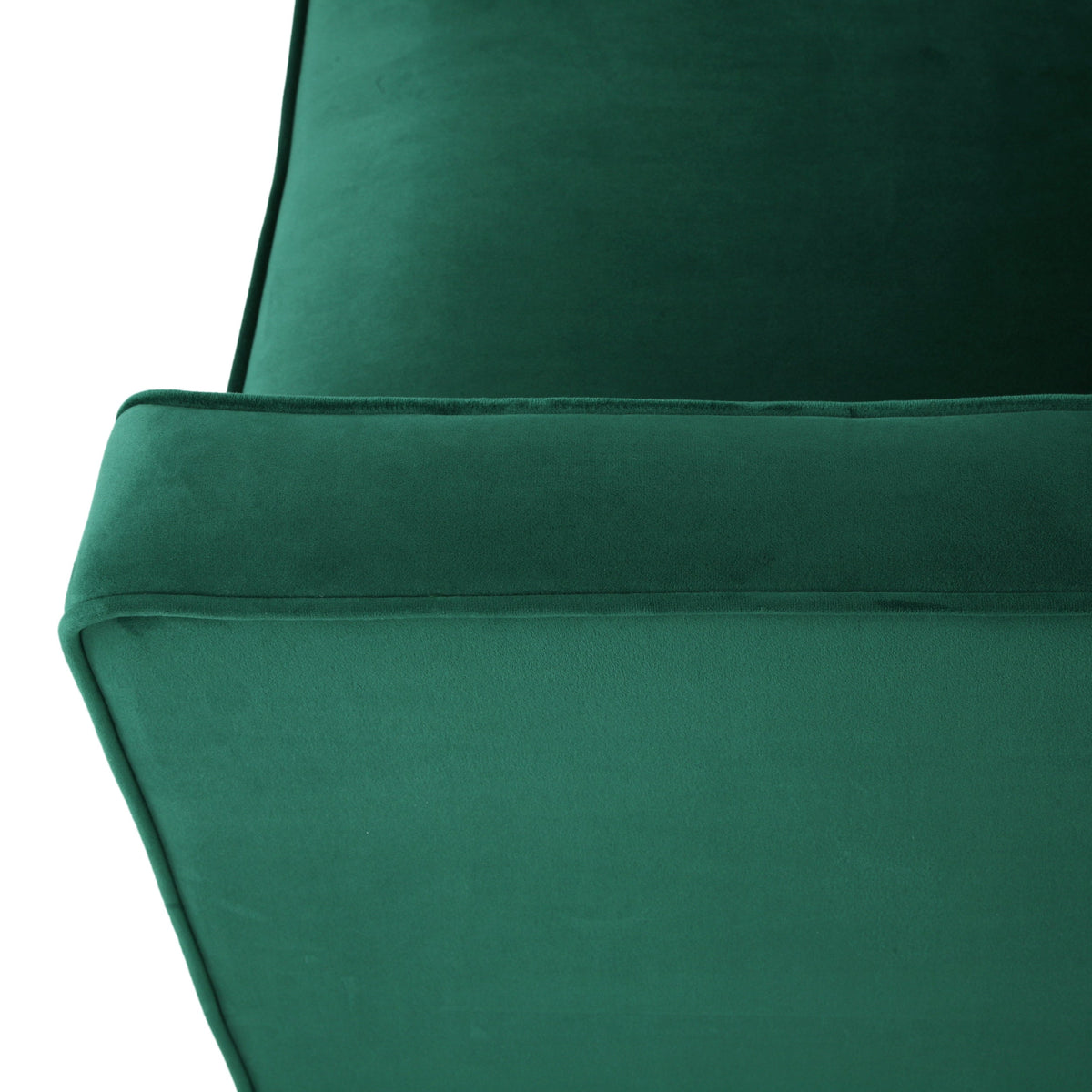 Green Velvet Upholstered Club Chair with Upholstered Velvet - Green