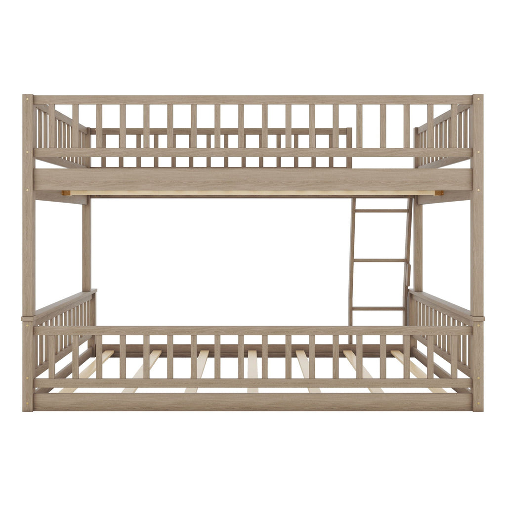 Bunk Bed With Ladder And Guardrails