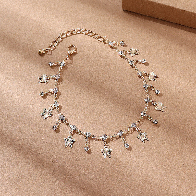 Colorful Butterfly Tassel Anklet