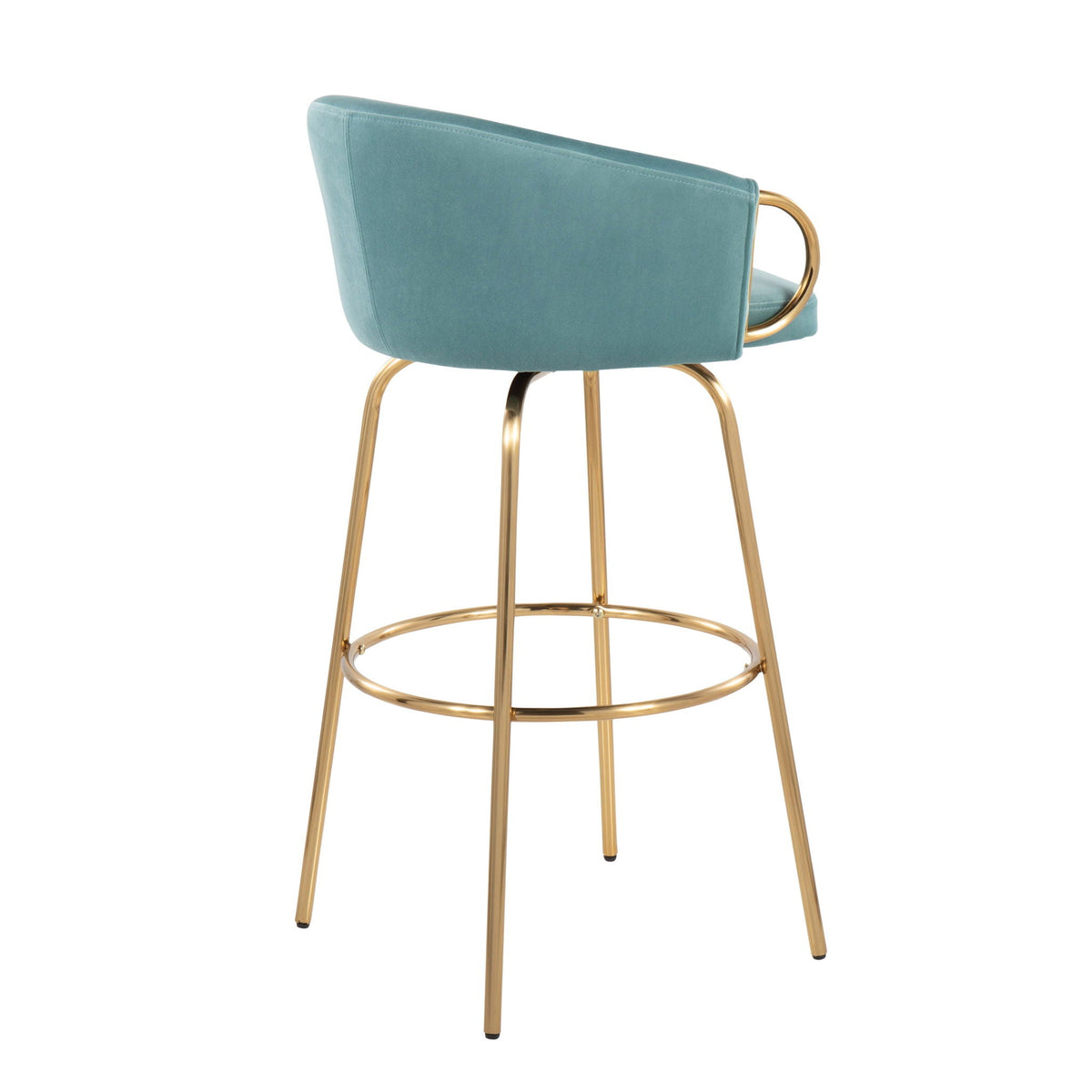 Claire Contemporary Fixed Height Bar Stool Set with Round Footrest - Multiple Colors