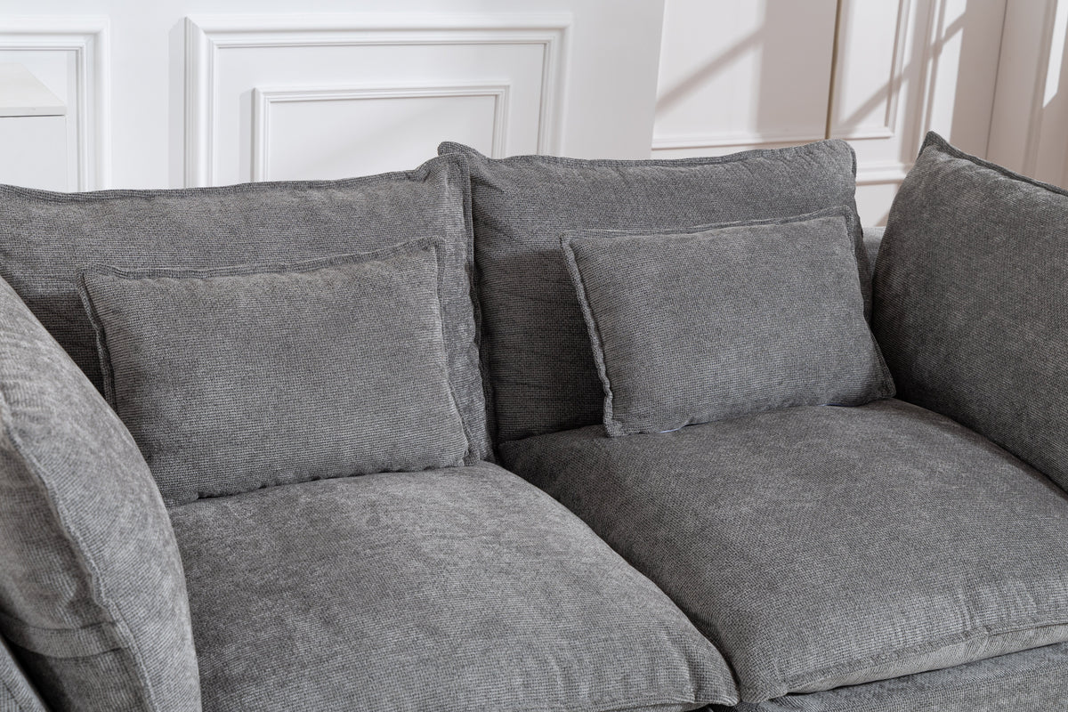Cloud Couch Oversized Modular Sectional Sofa with Modular Design - Antique Grey