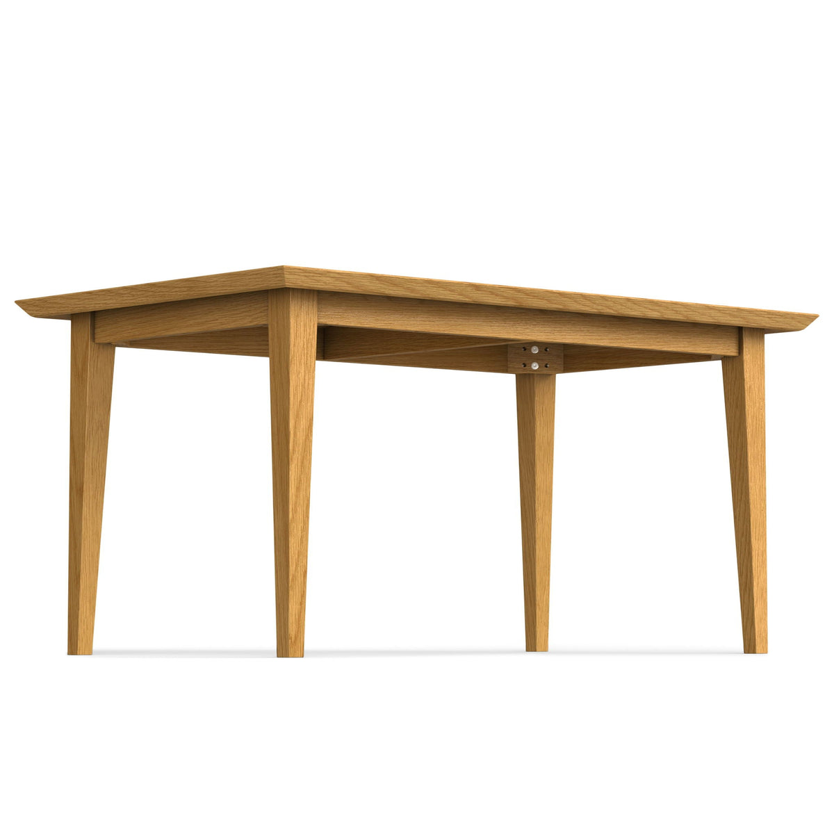 Contemporary Dining Table with Solid Oak Veneer - Light or Dark Brown