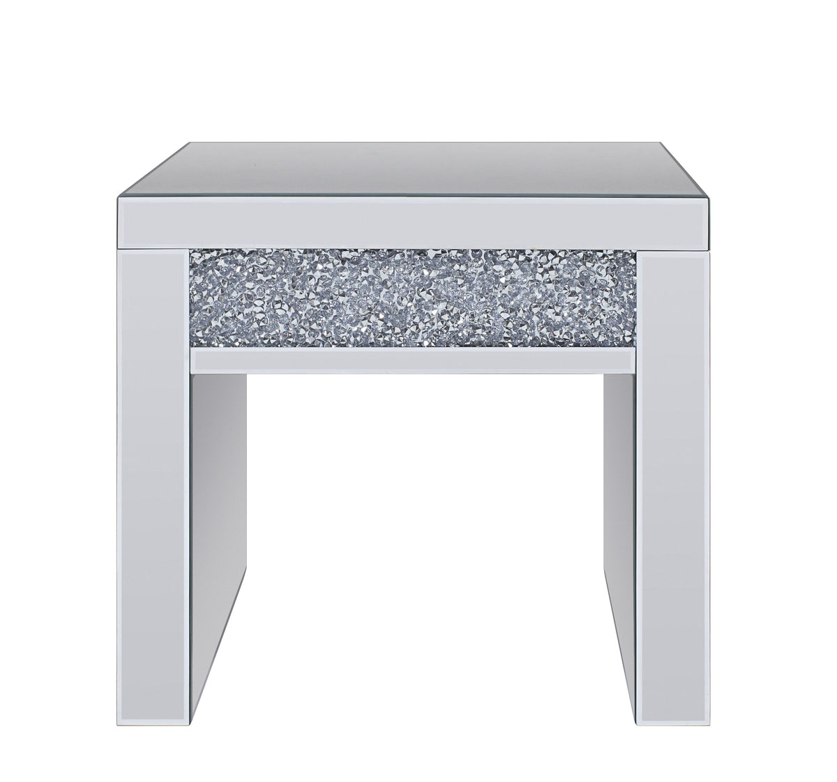 Noralie Mirrored & Faux Diamonds End Table