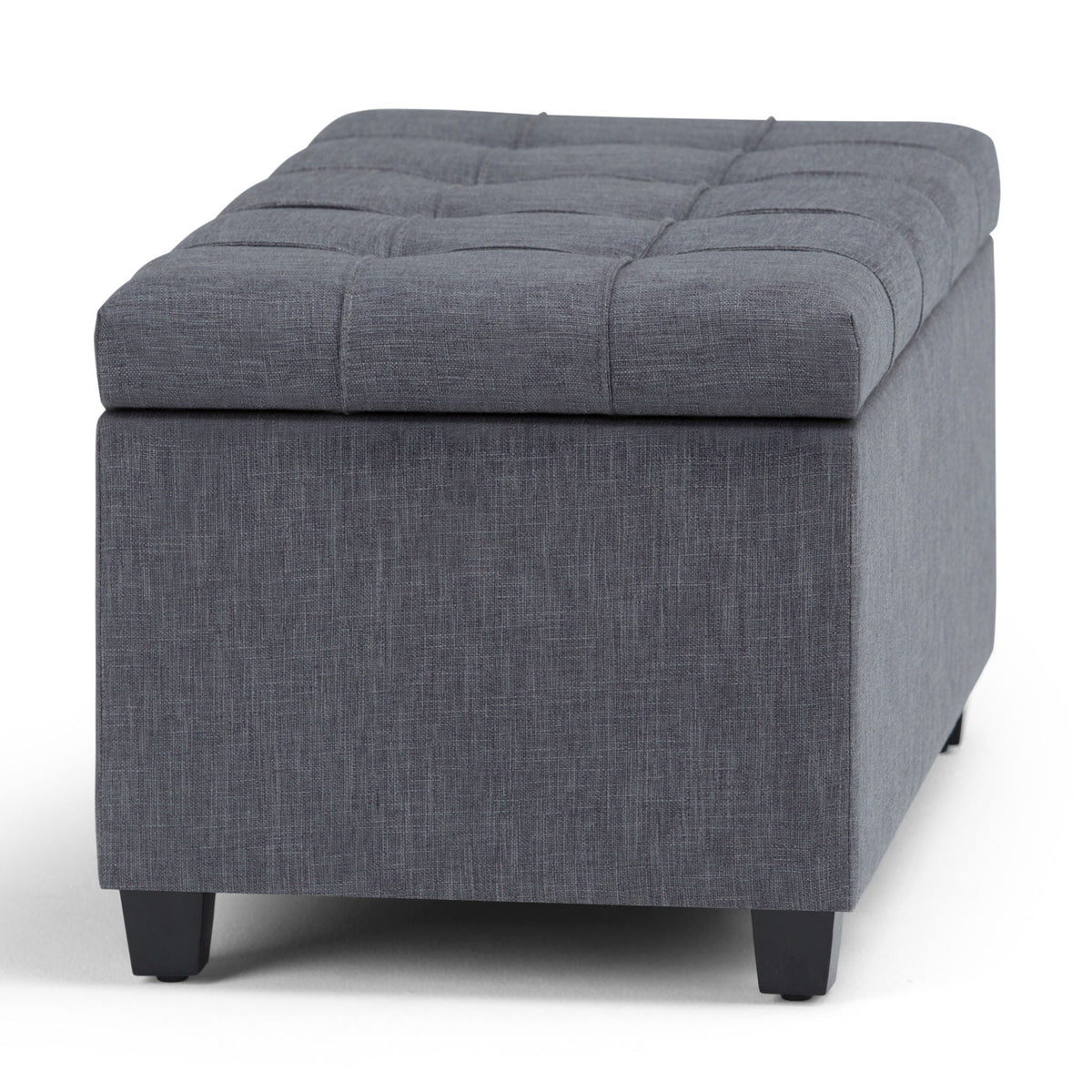 Upholstered Storage Ottoman Bench with Safety Hinge - Multiple Colors