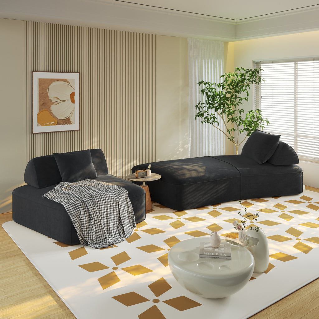 139" Modern Light Luxury Oversized Modular Sectional Sofa Set