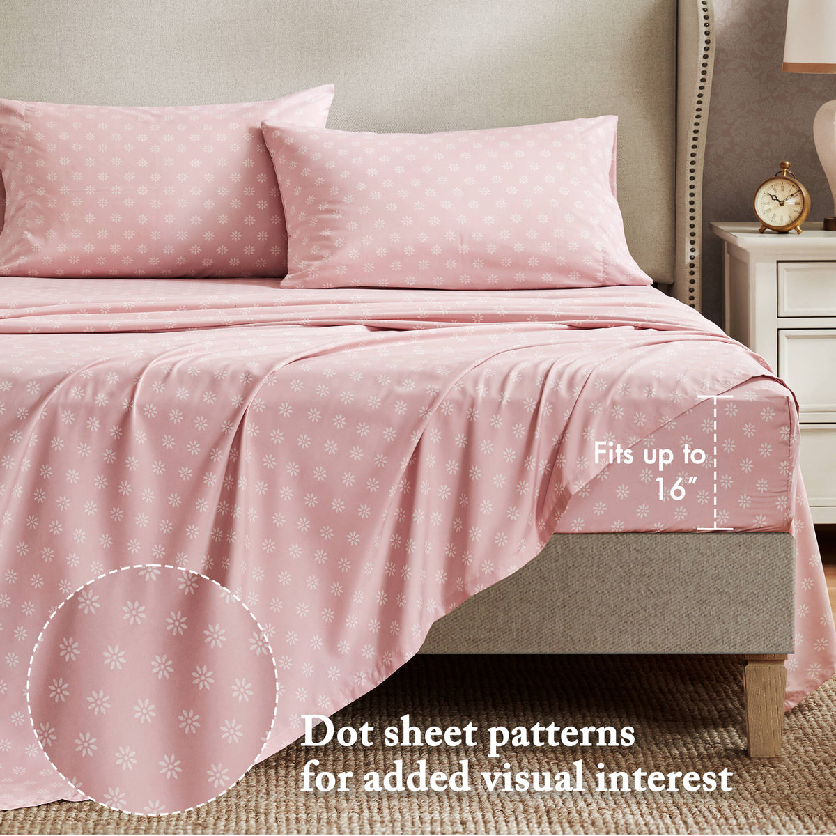 Cal King Floral Print 7-Piece Bedding Set with Comforter - Multi-Color