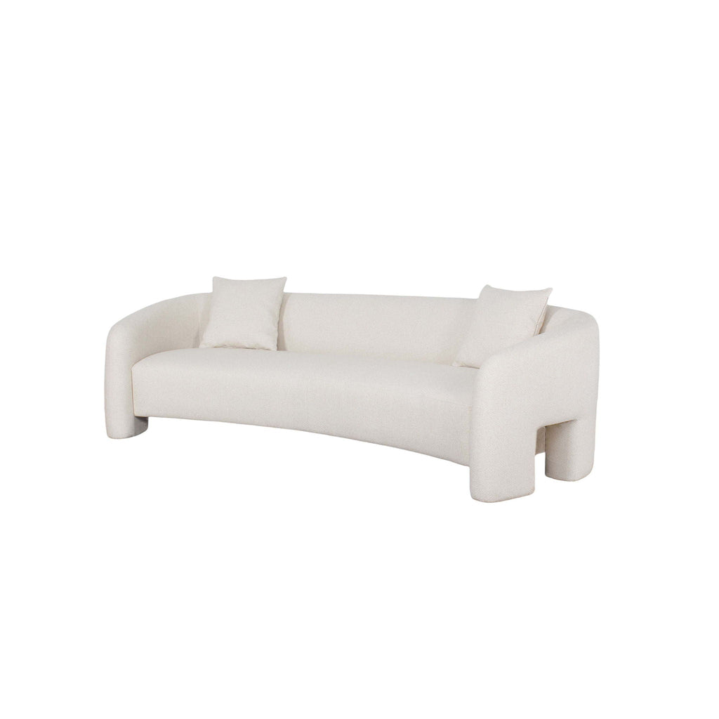 Sylvia Loveseat with Breathable PU Leather - Beige or Gold