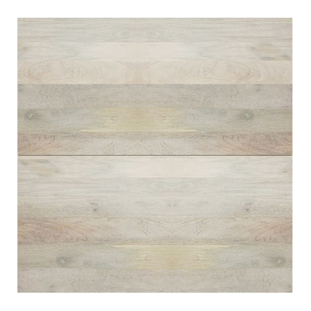 Handcrafted Square Coffee Table with Brass Trim - Multiple Finishes