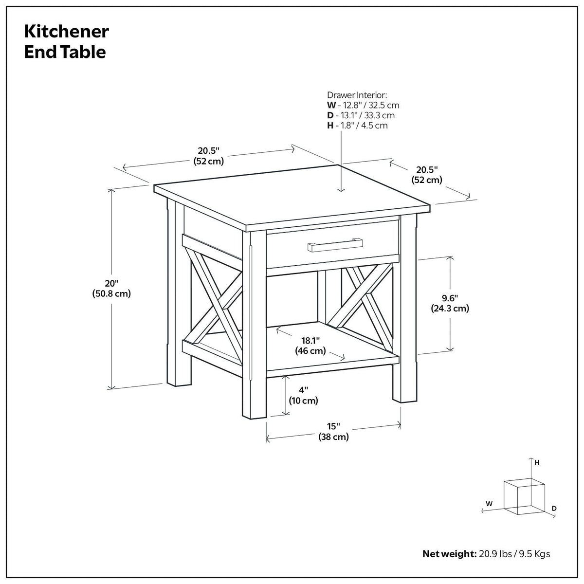 Handcrafted Console Table with Drawer Storage - Multiple Colors